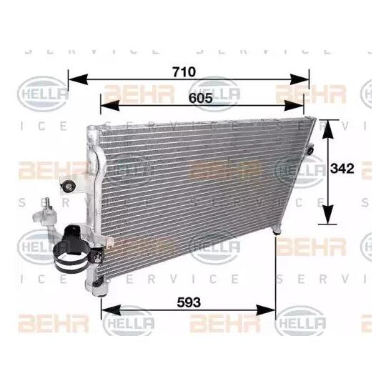 8FC 351 037-261 - Condenser, air conditioning 