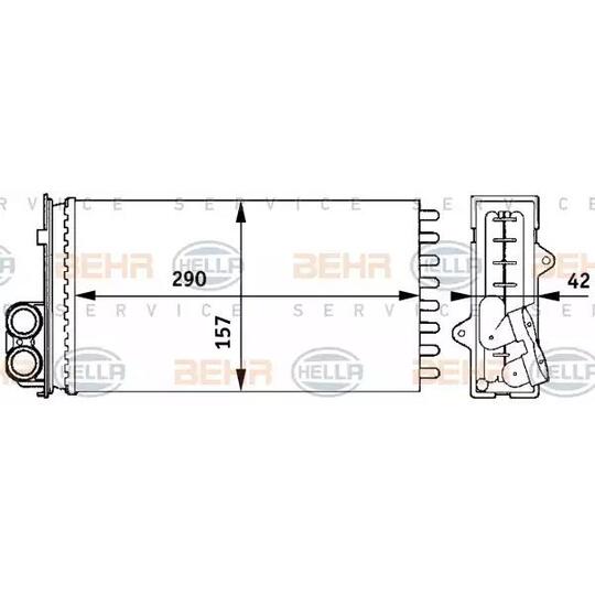 8FH 351 313-441 - Heat Exchanger, interior heating 