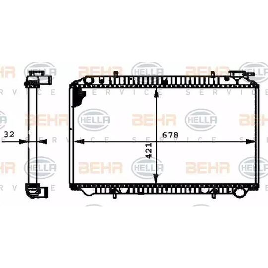 8MK 376 712-731 - Radiator, engine cooling 