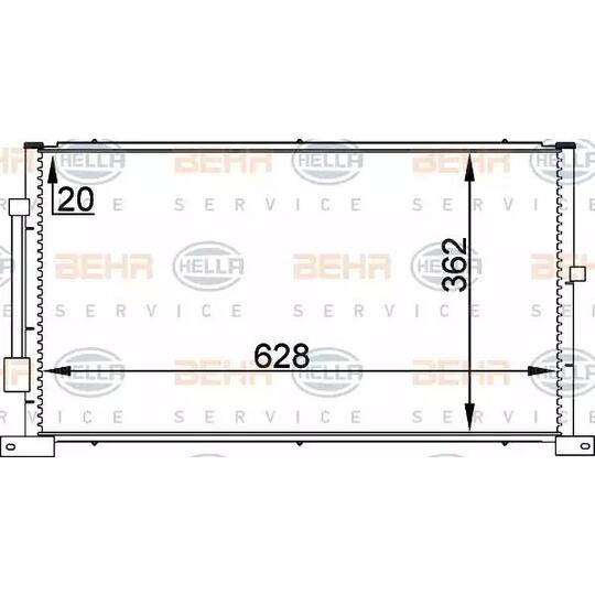 8FC 351 038-714 - Condenser, air conditioning 