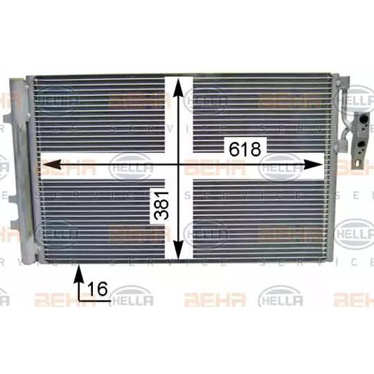 8FC 351 343-171 - Condenser, air conditioning 
