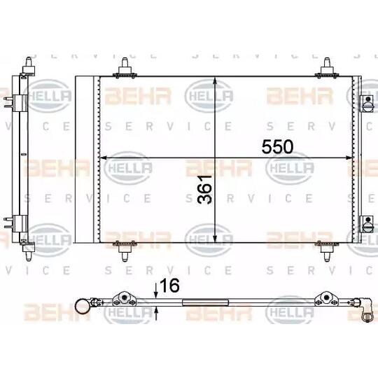 8FC 351 304-284 - Condenser, air conditioning 