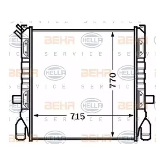 8MK 376 705-711 - Radiaator, mootorijahutus 