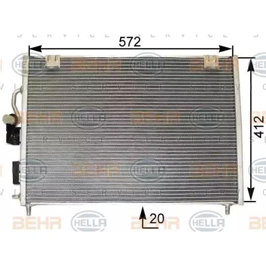 8FC 351 307-301 - Condenser, air conditioning 