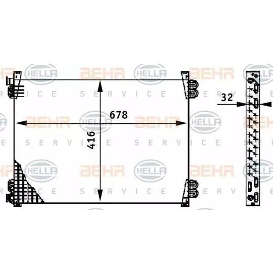 8FC 351 317-251 - Condenser, air conditioning 