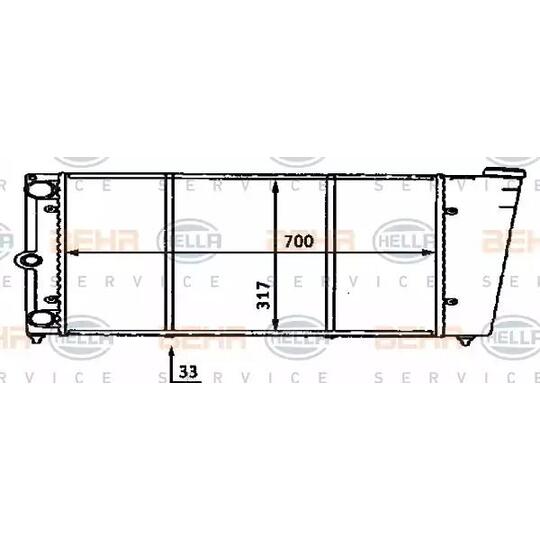 8MK 376 716-731 - Radiator, engine cooling 