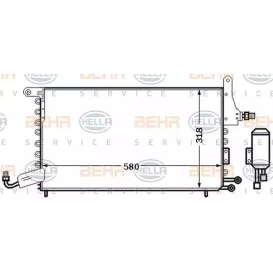 8FC 351 301-541 - Condenser, air conditioning 