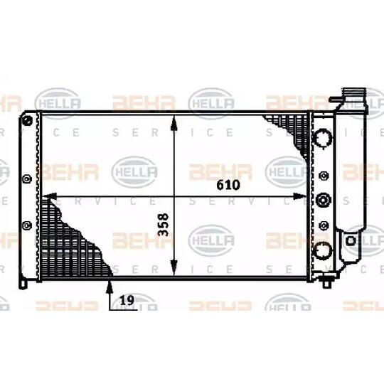 8MK 376 719-301 - Radiaator, mootorijahutus 