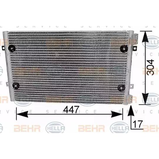 8FC 351 036-271 - Condenser, air conditioning 