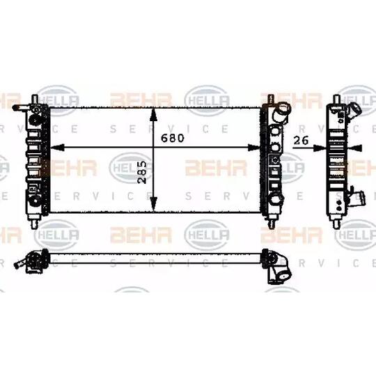 8MK 376 712-711 - Radiator, engine cooling 