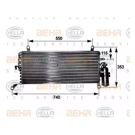 8FC 351 038-641 - Condenser, air conditioning 