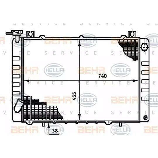 8MK 376 708-621 - Radiator, engine cooling 