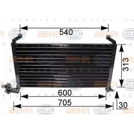 8FC 351 035-501 - Condenser, air conditioning 