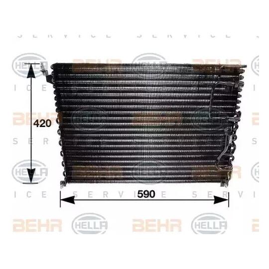 8FC 351 035-121 - Condenser, air conditioning 