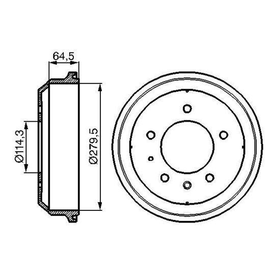 0 986 477 093 - Brake Drum 