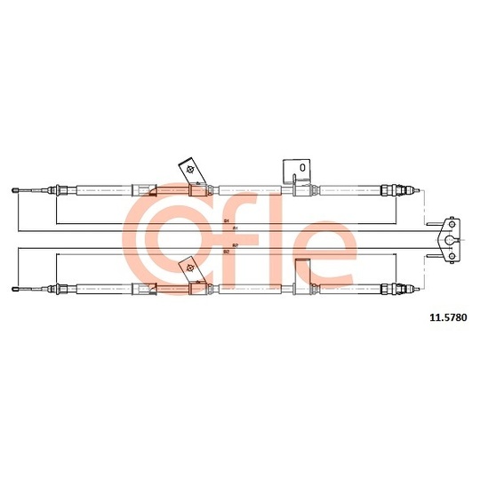 11.5780 - Cable, parking brake 