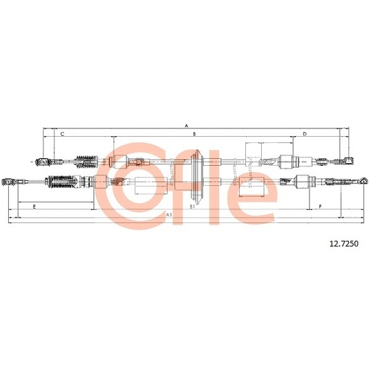 12.7250 - Cable, manual transmission 