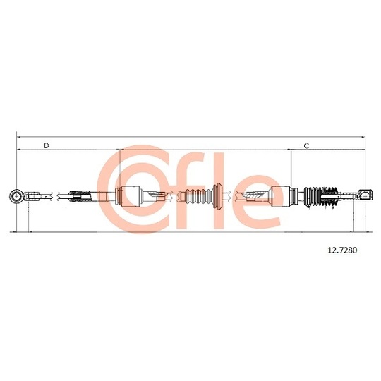 12.7280 - Cable, manual transmission 