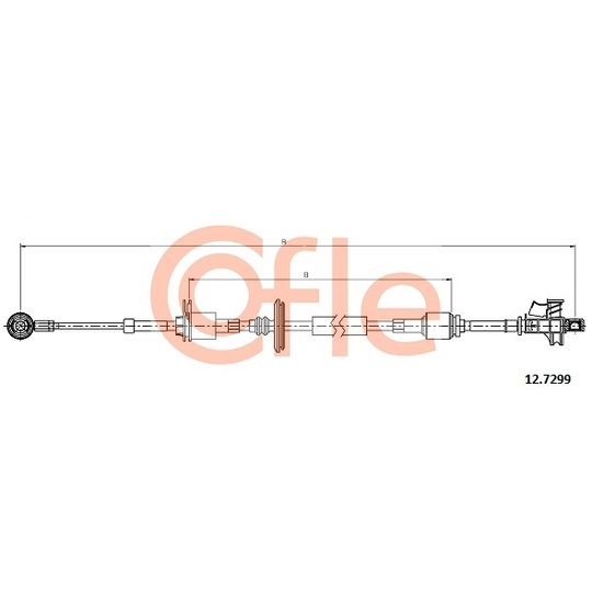 12.7299 - Cable, manual transmission 