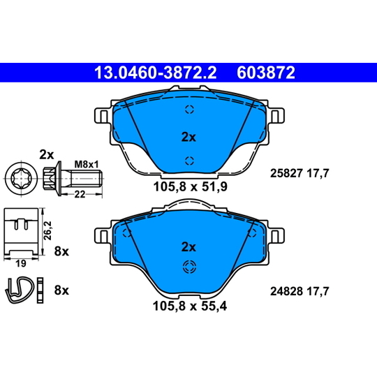 13.0460-3872.2 - Brake Pad Set, disc brake 