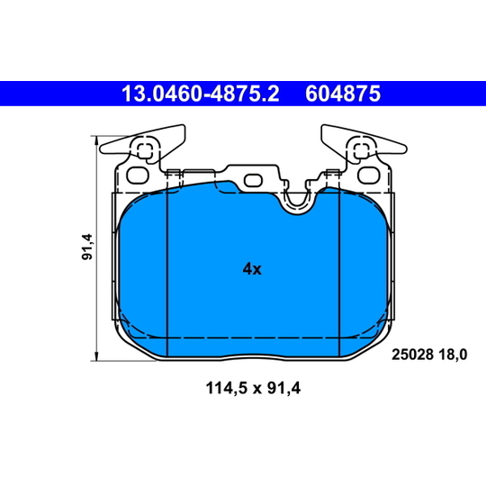 13.0460-4875.2 - Brake Pad Set, disc brake 