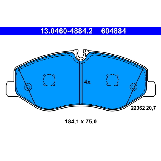 13.0460-4884.2 - Brake Pad Set, disc brake 