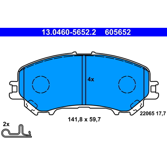 13.0460-5652.2 - Brake Pad Set, disc brake 