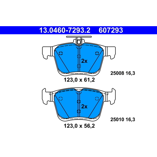 13.0460-7293.2 - Brake Pad Set, disc brake 