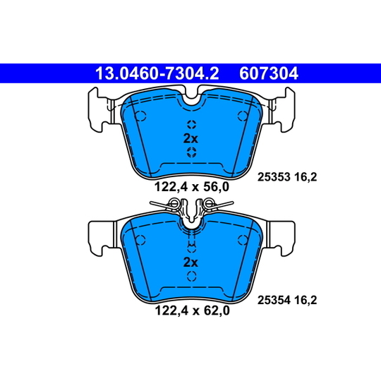 13.0460-7304.2 - Brake Pad Set, disc brake 