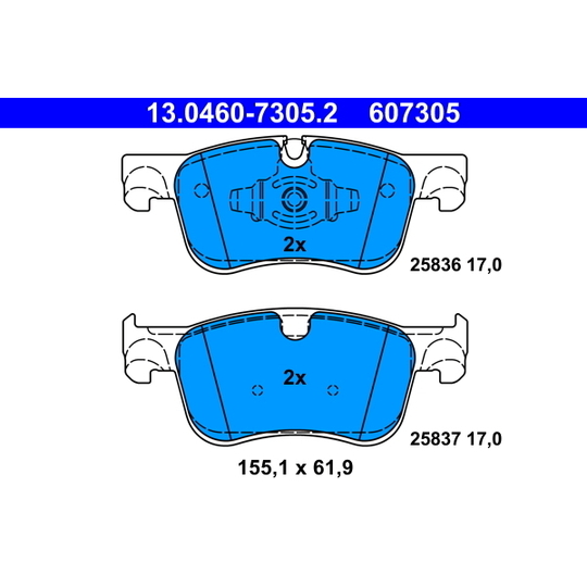 13.0460-7305.2 - Piduriklotsi komplekt, ketaspidur 