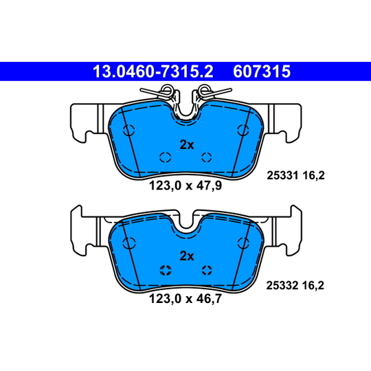 13.0460-7315.2 - Brake Pad Set, disc brake 