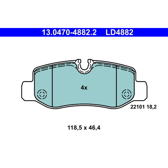 13.0470-4882.2 - Brake Pad Set, disc brake 