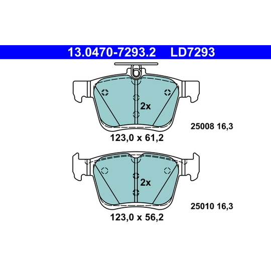 13.0470-7293.2 - Brake Pad Set, disc brake 