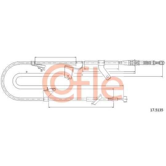 17.5135 - Cable, parking brake 