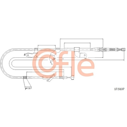 17.5137 - Cable, parking brake 