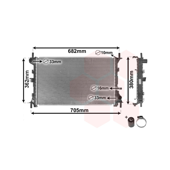 18002264 - Radiaator, mootorijahutus 