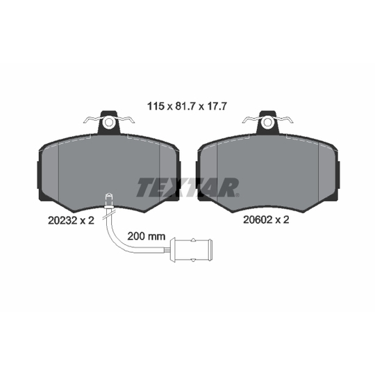 2023201 - Brake Pad Set, disc brake 