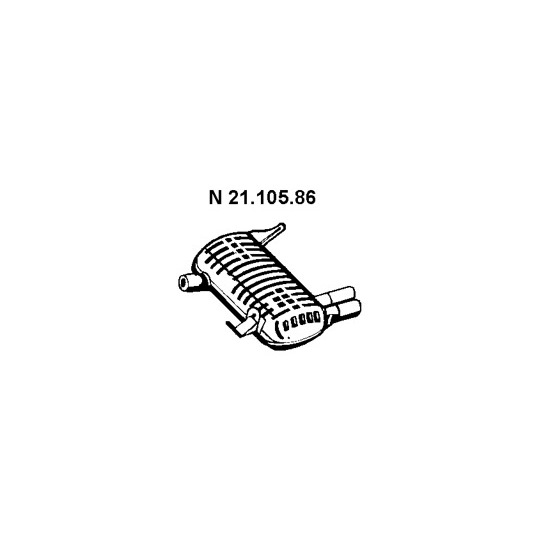 21.105.86 - Bakre ljuddämpare 