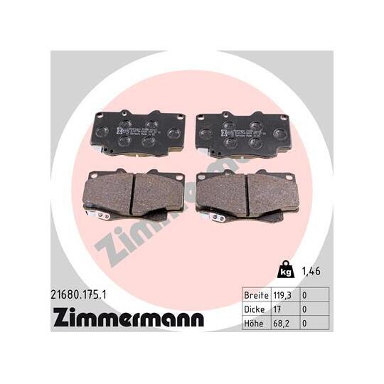 21680.175.1 - Brake Pad Set, disc brake 