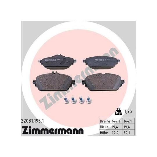 22031.195.1 - Brake Pad Set, disc brake 