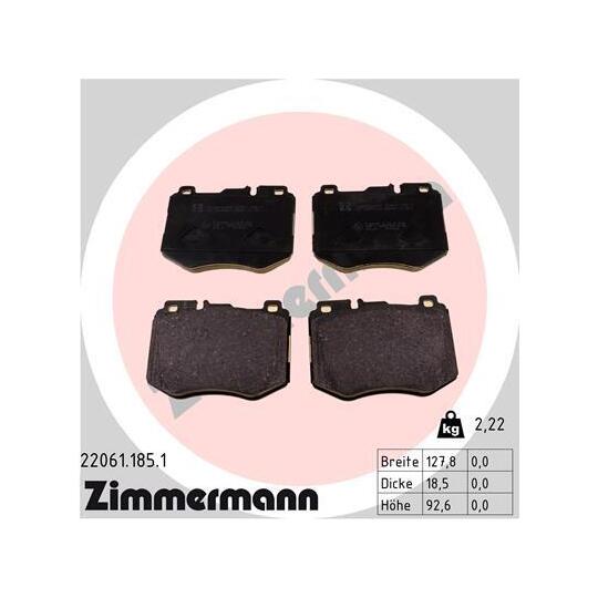 22061.185.1 - Brake Pad Set, disc brake 