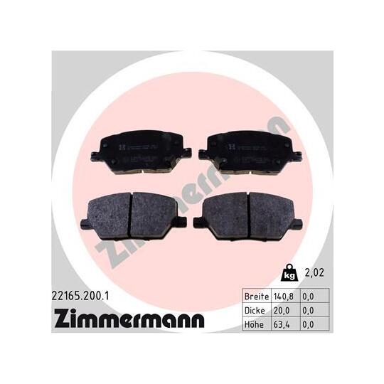 22165.200.1 - Brake Pad Set, disc brake 