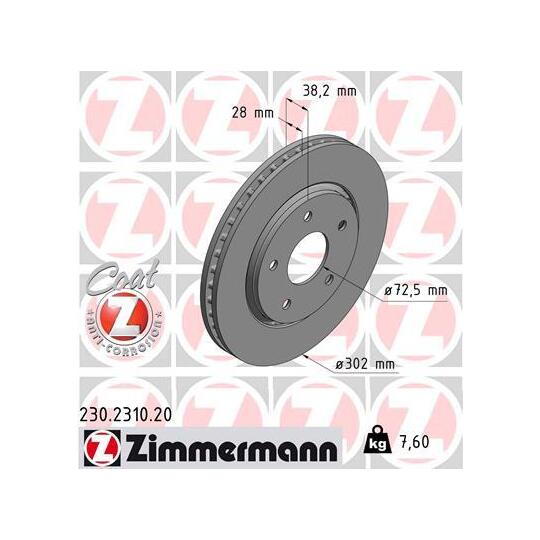 230.2310.20 - Brake Disc 