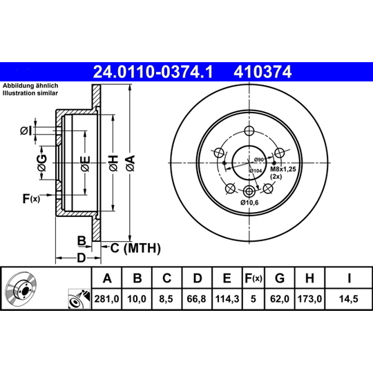 24.0110-0374.1 - Bromsskiva 