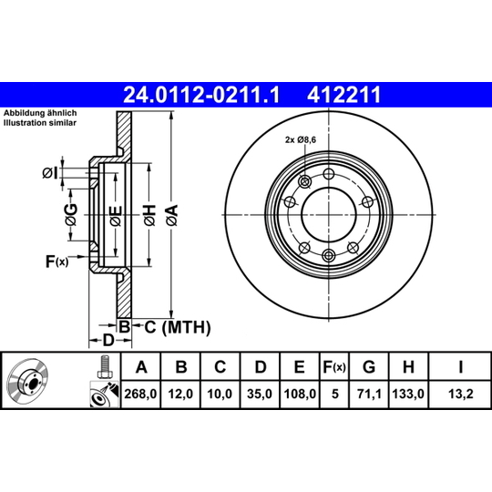 24.0112-0211.1 - Bromsskiva 