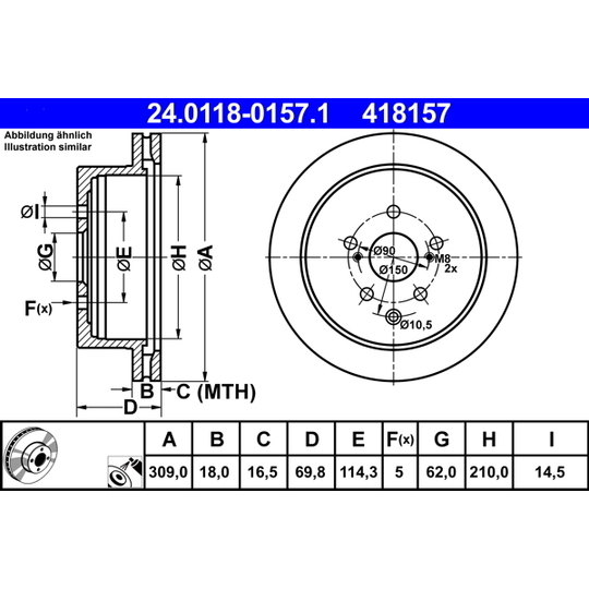 24.0118-0157.1 - Brake Disc 