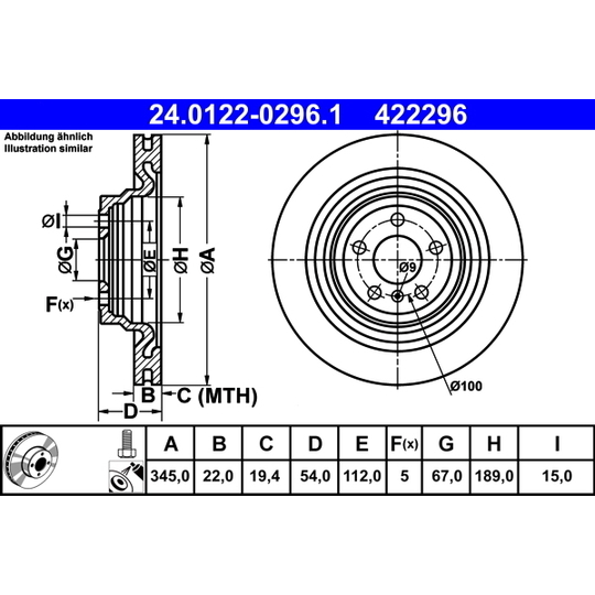 24.0122-0296.1 - Brake Disc 