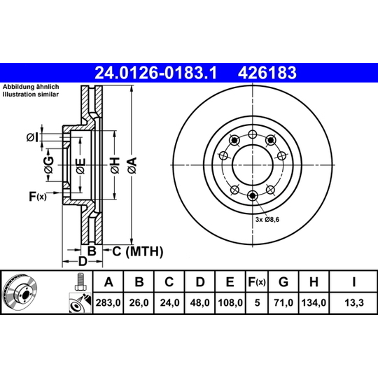 24.0126-0183.1 - Bromsskiva 