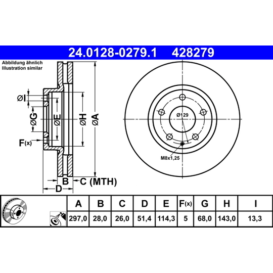 24.0128-0279.1 - Brake Disc 