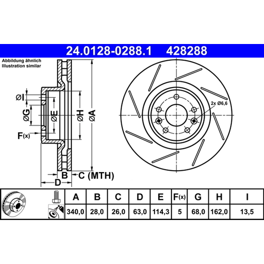 24.0128-0288.1 - Brake Disc 